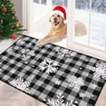 thumbnail image 4 of Bleum Cade Christmas Snowflake Area Rugs 2x3 Entryway Rug, Grey Buffalo Plaid Non Slip Washable Door Mat,Outdoor Indoor Welcome Mat for Entrance,Christmas Decorations, 4 of 7