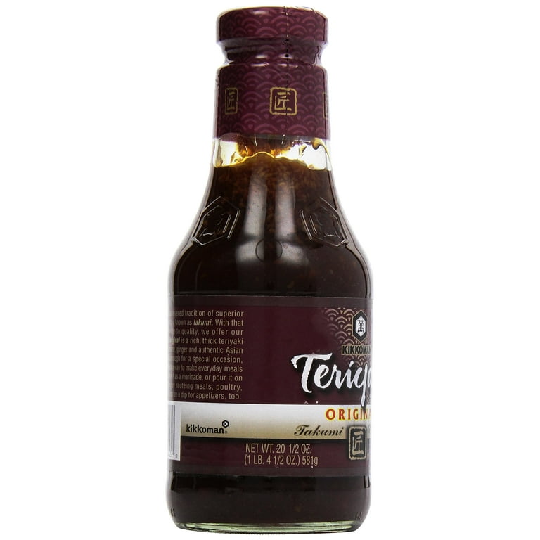 2 pack) Kikkoman Takumi Teriyaki Sauce Original, 20.5 oz Glass