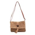 thumbnail image 2 of Bolsa s de paja hechos a mano para mujer s de playa Ehuebsd con borlas tejido de rafia bolsos cruzados de hombro para vacaciones 2022, 2 of 9