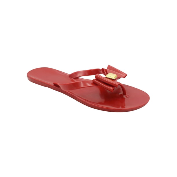 Sandalias de piso Exterior Charol Color Rojo Para Mujer