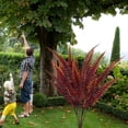 thumbnail image 4 of Artificial Fern Plants Faux Greenery Wall Decor Realistic Persian Leaf Plants for Indoor Outdoor Garden Patio Vertical Wall Decoration,1 Bundle,D, 4 of 6