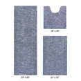 thumbnail image 3 of Better Trends Premium 3 Piece Bathroom Rug Set 100% Cotton, Extra Soft Tufted Bath Mat, Water Absorbent & Reversible Mat, Silver Lux Collection, 3 of 5