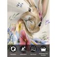 thumbnail image 7 of Bunny Easter Cloth Napkins Set of 6 Reusable Dinner Napkins, Spring Floral Pastoral Rabbits Rustic Cocktail Napkin Washable Table Napkins for Wedding/Holiday Party/Baby Shower 20"x20", 7 of 7