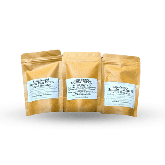 Roses Natural Laundry Scent Booster - Discovery Kit 3 Packs, each 4 Oz