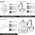 thumbnail image 3 of Jey Uso Main Event Merch Backpack 3 Piece Set Rucksack Crossbody Bag Men Women Oxford Daypack Travel Bag, 3 of 3