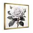 thumbnail image 2 of Designart "Monochrome Pencil Drawing of a Rose" Floral Framed Wall Art Decor - Traditional Grey Rose Hallway Framed Wall Art Decor, 2 of 6