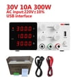thumbnail image 3 of Alimentation de Laboratoire USB CC Régulée, Réglable, Régulateur de Tension 30V 10A, Interrupteur Stabilisateur, Alimentation de Banc, Source 5A, 3 of 7