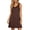 Coffee, variant on ZyeKqe Sleep Shirts for Women Sleeveless Crewneck Nightgown with Bulit in Bras Soft Comfy Loungewear Mini Dress