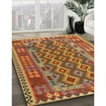 thumbnail image 2 of Ahgly Company Indoor Round Traditional Gold Persian Area Rugs, 4' Round, 2 of 6