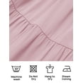 thumbnail image 4 of Womens Long Sleeve Dress Crew Neck High Waist Smocked Flowy Casual Midi Dresses for Women 2023, 4 of 6