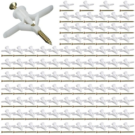 

100 set Wall Anchors and Screwsncluding 100 dowels and 100 wall nails A