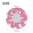 thumbnail image 5 of Yiaed Rabbit Holding Flowers Print Reusable Shower Cap & Bath Cap & Lined, Oversized Waterproof Shower Caps Designed for all Hair Lengths, 5 of 7