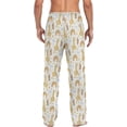 thumbnail image 2 of Boho Giraffe Rainbow Men's Pajama Pants, Soft and Comfortable Lounge Sleep Bottoms with Pockets, Men's Sleepwear with Custom Print, Medium, 2 of 7