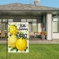 thumbnail image 3 of AMHNF Hello Summer Linen Garden Flag with Vibrant Lemon Design and Black White Bow for Spring Summer Home Outdoor Garden Yard Door Decor 12x18 inch, 3 of 5
