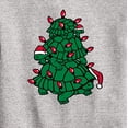 thumbnail image 3 of Instant Message - Turtle Tree Stack Christmas - Toddler & Youth Crewneck Fleece Sweatshirt, 3 of 6