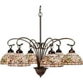 thumbnail image 2 of 31 Inch Wide tiffany turning leaf 6 lt Chandelier, 2 of 2