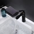 thumbnail image 4 of Cateissary Grifo de lavabo para lavabo, lavabo de baño, grifo de agua, mezclador frío y caliente, de aleación, rociador para lavavajillas de un Accesorios de baño Plata, 4 of 6