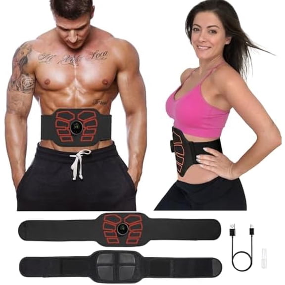 EMS Muscle Stimulator, ABS Stimulator, Abdominal Toning Belt Home Office Fitness Workout Equipment for Abdomen$$Sport & Recreation Other
