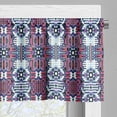 thumbnail image 3 of Ambesonne Aztec Valance Pack of 2, Rhythmic Modernized Tribal, 42"X12", Coral Purple, 3 of 5