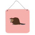 thumbnail image 1 of "Treasures Pink Eurasian Beaver Check Metal Print, 6hx6w" Caroline's Treasures BB7873DS66, 1 of 1