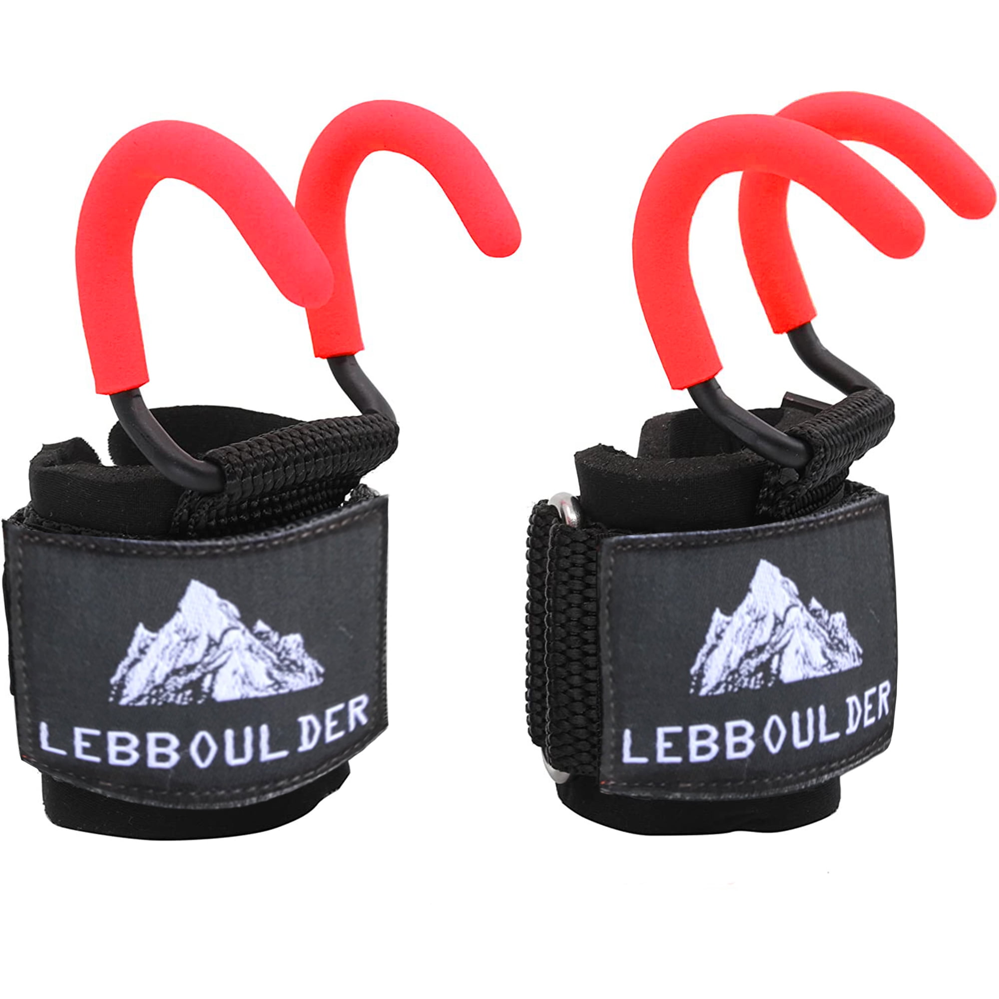 Power Weight Lifting Hooks Gloves With Grips And Straps For Wrist Support 