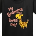 thumbnail image 4 of Inktastic My Gramma Loves Me Cute Giraffe Youth T-Shirt, 4 of 5