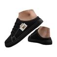 thumbnail image 3 of EliteGoogv Womens Slip On Sneakers Low Top Canvas Flat Shoes For Women Casual Comfortable Walking Footwear Black US:9.5, 3 of 8