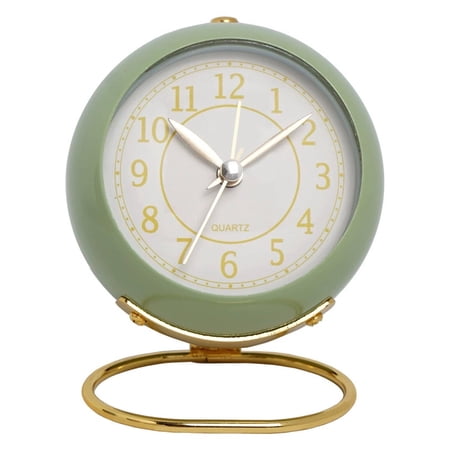 DESIGNICE 2026 New Alarm Clocks for Bedrooms,Arc Glass Cover Clock for Bedroom,Silent Movement Elegant Design Battery Operated Clock for Bedside,Office,Study,Dorm,Travel Style4