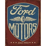 Desperate Enterprises Ford Motors - Since 1903 Tin Sign, 12.5" W x 16" H