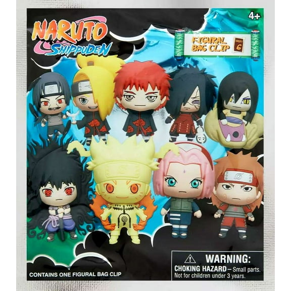 Monogram Naruto Shippuden Series 6 3D Foam Bag Clip Keychain, Blind Bag