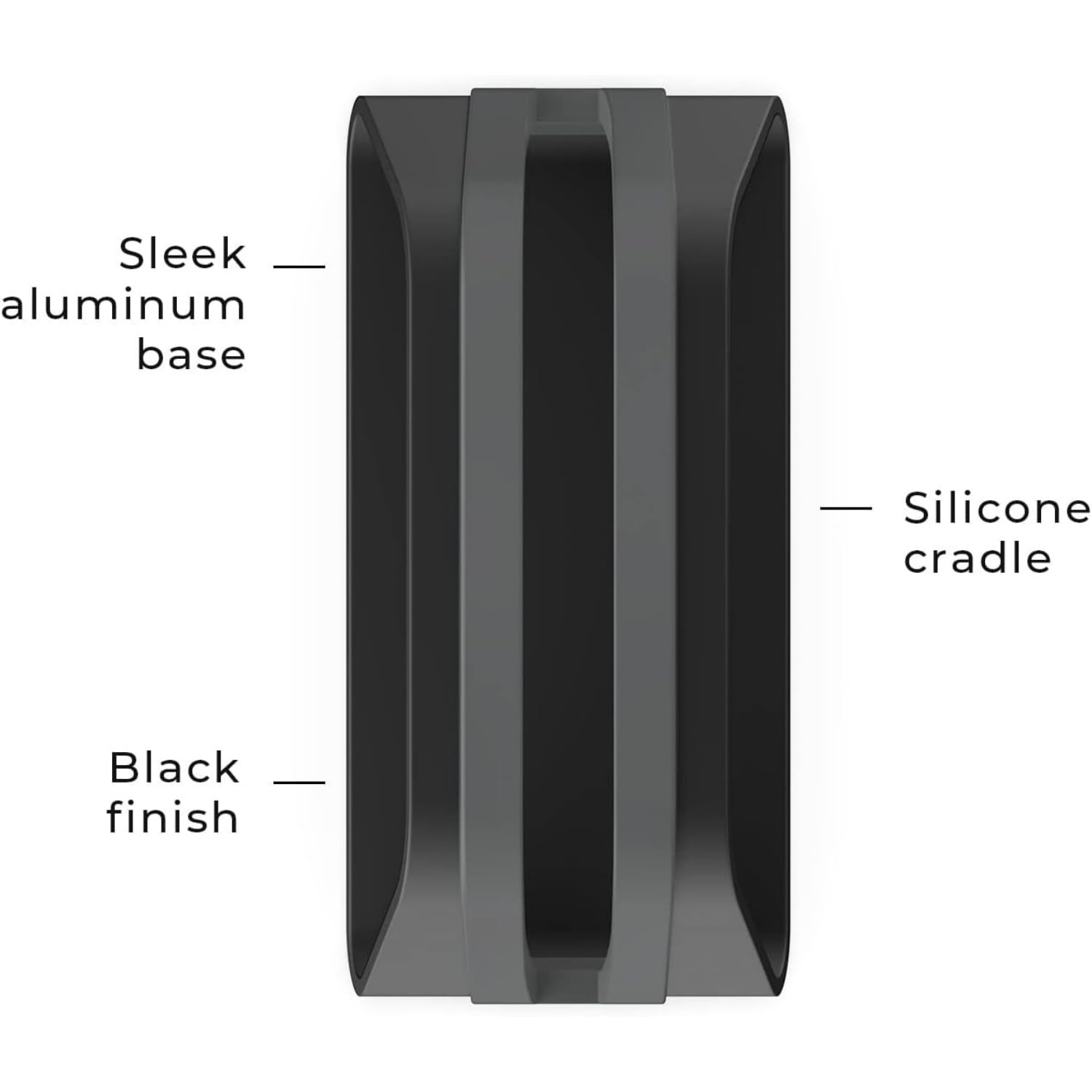 Vertical Laptop Stand Compatible , Holder for Personal Computer Desk Stand, Aluminium, Exchangeable Inserts to Fit Different Device Models, Black