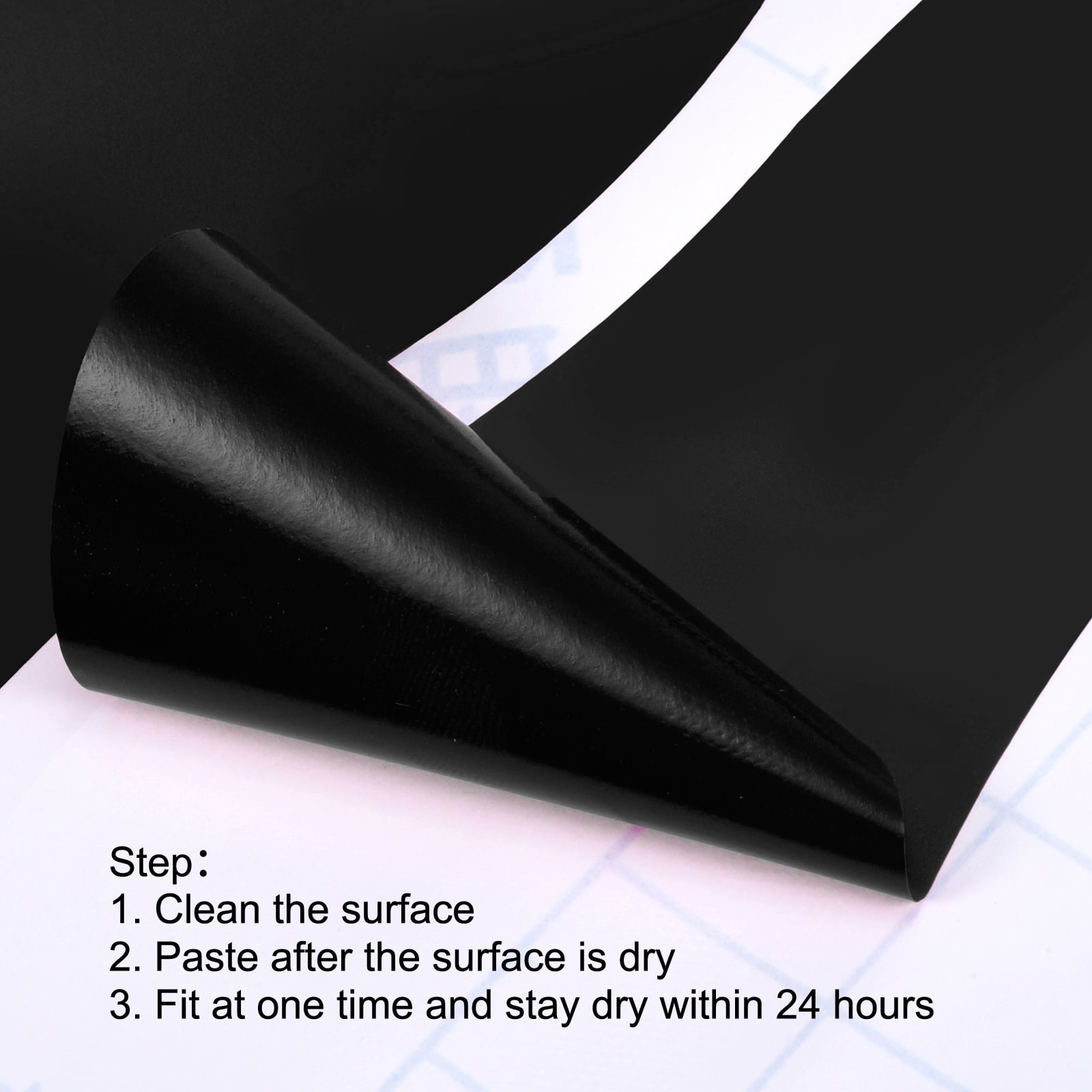 Unique Bargains Durable Footprint Sticker Shoes Floor Decal Sign Black 11x4.3"