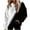 Black, variant on Erwazi Womens Fuzzy Hoodies Patchwork Oversized Pullover Hoodie Cozy Hooded Sweatshirt Fleece Jacket Fall Winter Clothes