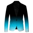 thumbnail image 2 of Men'S 3D Gradient Color Suit Jacket Printed Pocket Lapel Button Up Suit Jacket Suit Style Three, 2 of 4