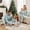 Green Gray, variant on Family Matching Christmas Pajamas, Christmas Tree Print/Solid Long-Sleeved Tops + Trousers/One-Piece Jumpsuit/Dog Clothes