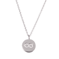 thumbnail image 2 of Collar para Mujer de Infinito LuckyLy Modelo Tara Acero Inoxidable con Zirconia Cúbica Plateado UNITALLA, 2 of 8
