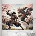 thumbnail image 3 of Ambesonne Anime Tapestry King Size, Challenging Under Sakura Tree, 104"x88", Rose Dark Grey Ecru, 3 of 3