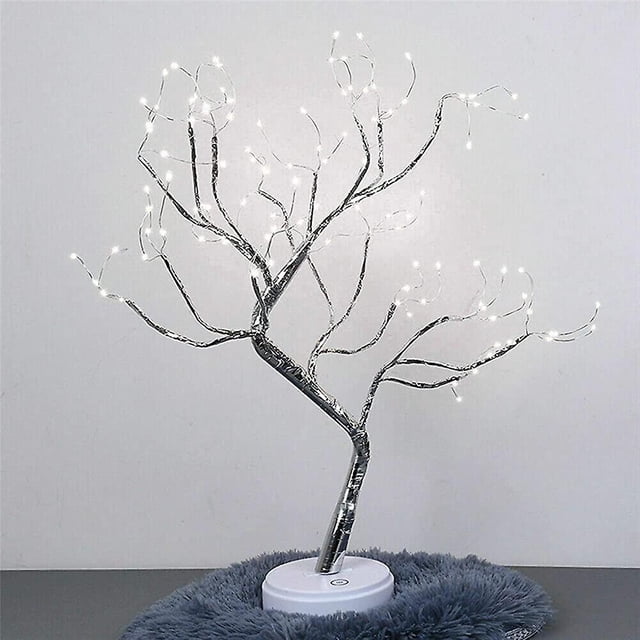 Christmas Birch Light. 108 Led Bonsai Tree Lighted Birch Tree Lamp Usb Or Battery Operated Gift