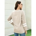thumbnail image 2 of QINCAO Womens Long Sleeve Tops Crew Neck Pullover Casual Tunic Sweatshirts Apricot, 2 of 7