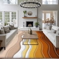 thumbnail image 4 of Area Rug 72×108in, Watercolor Gradient Orange Waves Floor Carpet Living Room Rug, Abstract Beach Scenery Non-Slip Welcome Mat Indoor Rugs for Bedroom Dining Room, 4 of 9