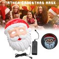 thumbnail image 1 of Fiudx Liquidación de ofertas flash Máscara navideña brillante de alambre de Papá Noel, disfraz LED para cosplay de vacaciones, 1 of 7