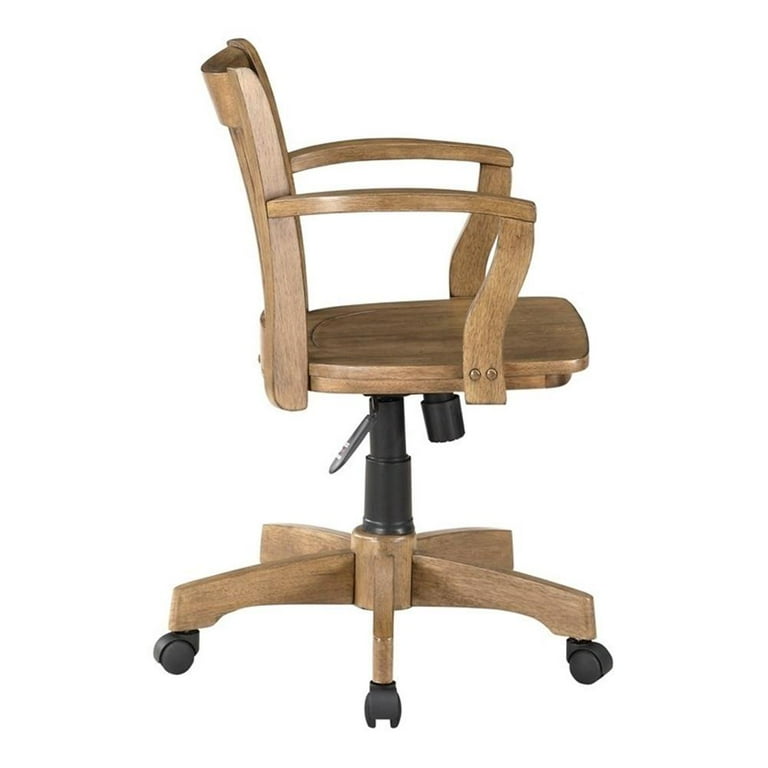 Scranton Co Wood Bankers Office Chair with Wood Seat in Medium