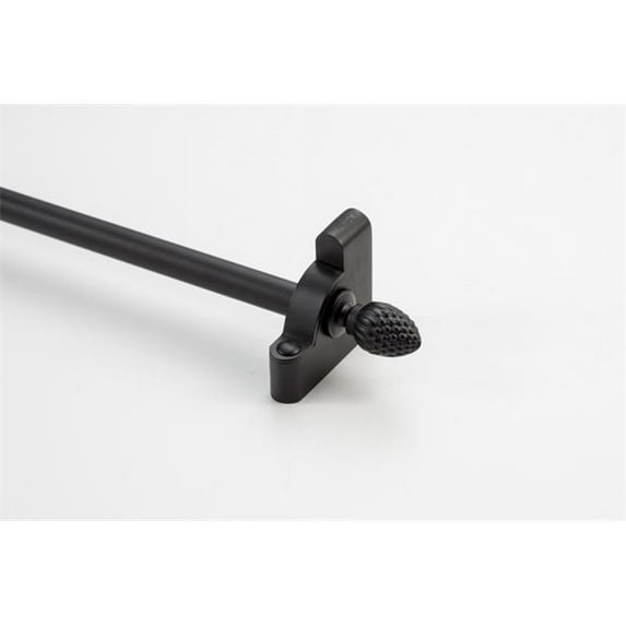 Zoroufy 01911-03950 28.5 in. Heritage Smooth Tubular Stair Rod Set Extended Brackets Pineapple Finial in Wrought Iron