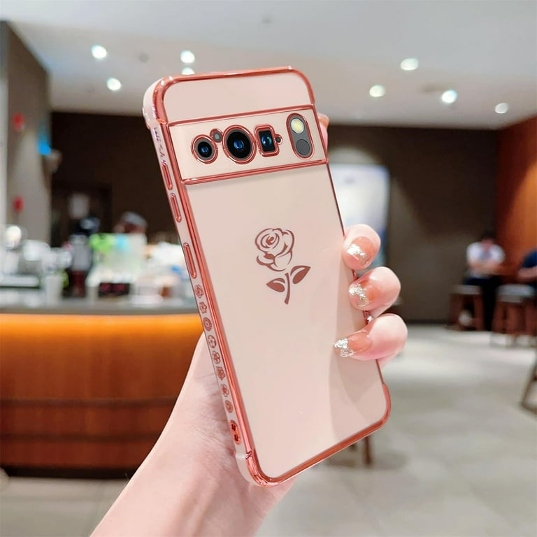 Compatible with Google Pixel 8 Pro Case Cute Rose Flower Phone