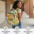 thumbnail image 4 of Chririnla Dinosaur Skeleton Print Ergonomic Kids School Backpack for Campus Travel, Large Capacity Waterproof 600D Polyester Kids Backpacks, 4 of 10