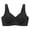 Black, variant on Bras For Women Front Side Buckle Lace Edge No Underwire Movement Seamless Gathering Adjustment Yoga Sleep Large Bra Breathable