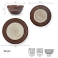 thumbnail image 3 of Pfaltzgraff Skylar 12 Piece Stoneware Dinnerware Set Off White, 3 of 5