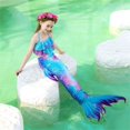 thumbnail image 4 of 5PCS Mermaid Tails for Swimming for Girls Kids Mermaid Swimsuit Costume Princess Bikini Set Bathing Suits High quality, 4 of 5