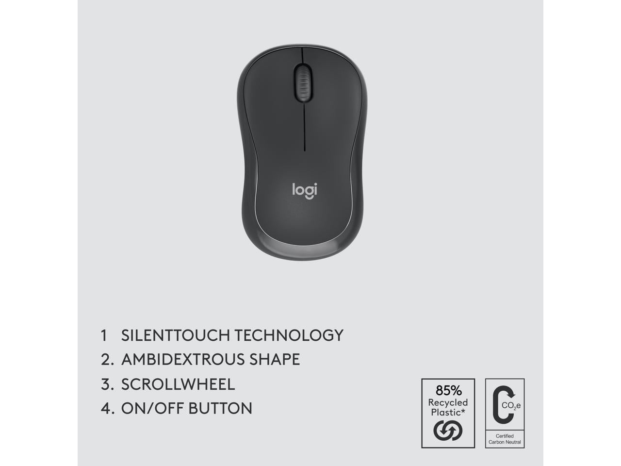 Logitech MK370 Combo Full-Sized Wireless Office Keyboard with Silent Mouse, Black