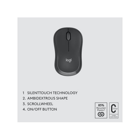 Logitech - MK370 Combo for Business Full-Size Wireless Keyboard and Mouse Bundle with Secure Logi Bolt USB Connection - Graphite